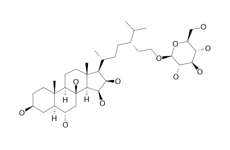 DESULFATED-PISASTEROSIDE-F;(24R)-29-O-(BETA-D-GLUCOPYRANOSYL)-24-ETHYL-5-ALPHA-CHOLESTA-3-BETA,6-ALPHA,8,15-BETA,16-BETA,29-HEXAOL