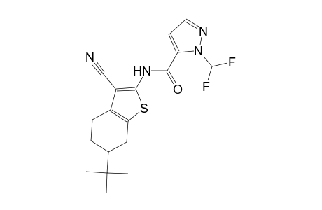 N-(6-tert-butyl-3-cyano-4,5,6,7-tetrahydro-1-benzothien-2-yl)-1-(difluoromethyl)-1H-pyrazole-5-carboxamide