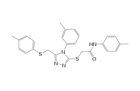 N-(4-methylphenyl)-2-[(4-(3-methylphenyl)-5-{[(4-methylphenyl)sulfanyl]methyl}-4H-1,2,4-triazol-3-yl)sulfanyl]acetamide