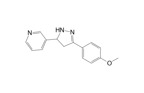 3-(p-Methoxyphenyl)-3,4-dihydro-5-(3'-pyridyl)-pyrazoline