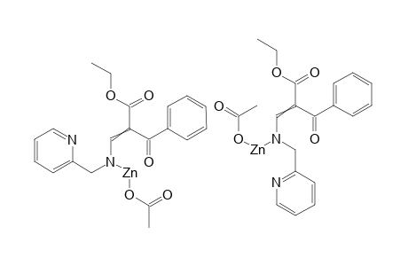 bis(ethyl 3-{[(acetyloxy)zincio][(pyridin-2-yl)methyl]amino}-2-benzoylprop-2-enoate)