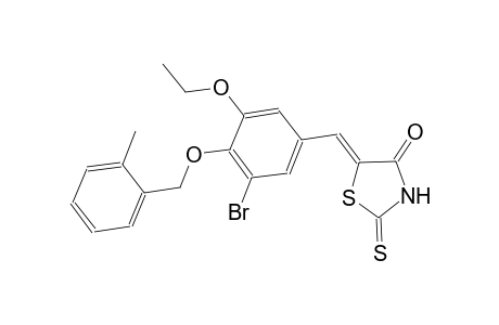 (5Z)-5-{3-bromo-5-ethoxy-4-[(2-methylbenzyl)oxy]benzylidene}-2-thioxo-1,3-thiazolidin-4-one
