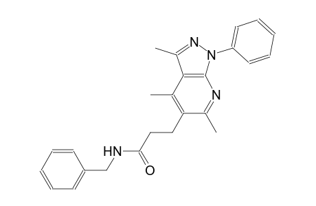 1H-pyrazolo[3,4-b]pyridine-5-propanamide, 3,4,6-trimethyl-1-phenyl-N-(phenylmethyl)-