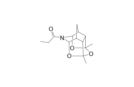 1,7-Dimethyl-4-propioamido-2,6,13-trioxapentacyclo[5.5.1.0(3,11).0(5,9).0(8,12)]tridecane