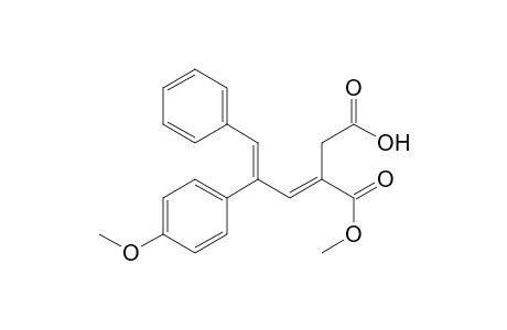 1-Methyl hydrogen 2-[2-(4-methoxyphenyl)-3-phenylprop-2-enylidene]succinate
