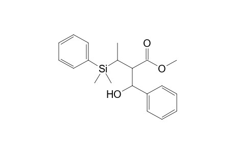 Methyl (2RS,3SR)-3-dimethyl(phenyl)silyl-2-[(SR)-1-hydroxybenzyl]butanoate