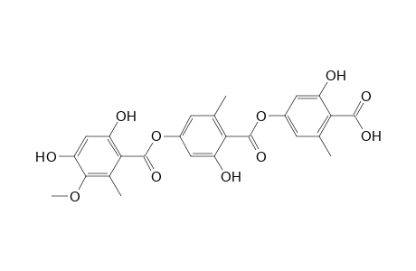 Benzoic acid, 4-[(4,6-dihydroxy-3-methoxy-2-methylbenzoyl)oxy]-2-hydroxy-6-methyl-, 4-carboxy-3-hydroxy-5-methylphenyl ester