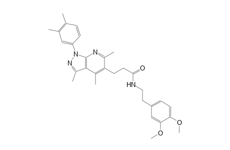 1H-pyrazolo[3,4-b]pyridine-5-propanamide, N-[2-(3,4-dimethoxyphenyl)ethyl]-1-(3,4-dimethylphenyl)-3,4,6-trimethyl-