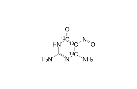 [4,5,6-13C]-2,4-Diamino-6-hydroxy-5-nitrosopyrimidine