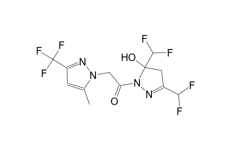 3,5-bis(difluoromethyl)-1-{[5-methyl-3-(trifluoromethyl)-1H-pyrazol-1-yl]acetyl}-4,5-dihydro-1H-pyrazol-5-ol