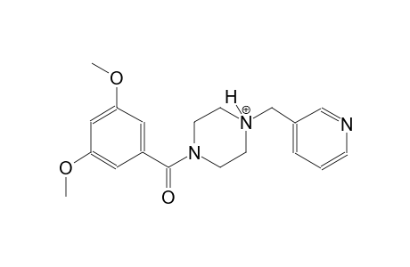 1-(3,5-dimethoxybenzoyl)-4-(3-pyridinylmethyl)piperazin-4-ium