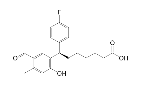 (7R)-7-(4-fluorophenyl)-7-(3-methanoyl-2,4,5-trimethyl-6-oxidanyl-phenyl)heptanoic acid