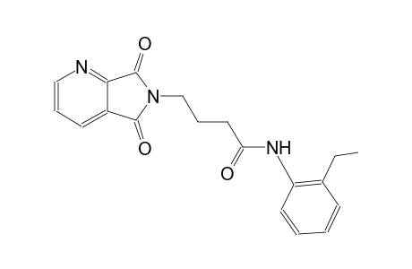 5H-pyrrolo[3,4-b]pyridine-6-butanamide, N-(2-ethylphenyl)-6,7-dihydro-5,7-dioxo-