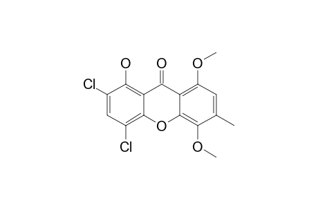 2,4-DICHLORO-1-HYDROXY-5,8-DIMETHOXY-6-METHYL-9H-XANTHEN-9-ONE;8-O-METHYLTHIOMELIN