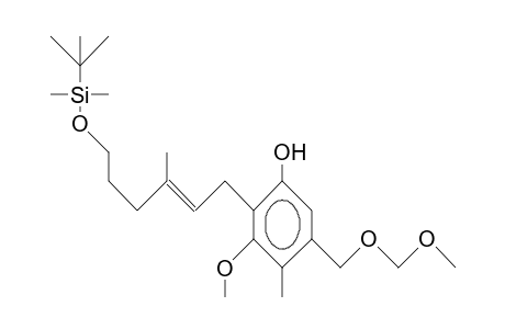 (E)-2-(6-[T-Butyl-dimethyl-siloxy]-3-methyl-2-hexenyl)-3-methoxy-5-(methoxy-methoxymethyl)-4-methyl-phenol