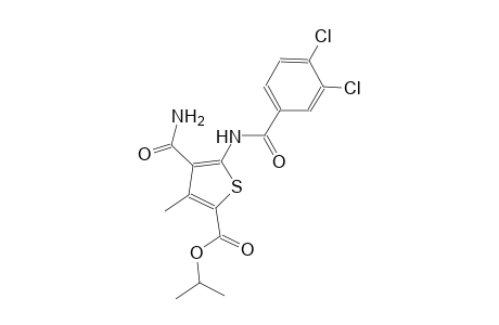 isopropyl 4-(aminocarbonyl)-5-[(3,4-dichlorobenzoyl)amino]-3-methyl-2-thiophenecarboxylate