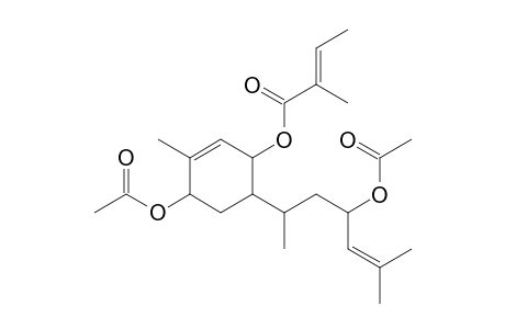 4-(Acetyloxy)-6-[3'-(acetyloxy)-1',5'-dimethylhex-4'-enyl]-3-methylcyclohex-2-en-1-yl 2-methylbut-2-enoate