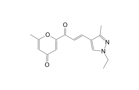 2-[(2E)-3-(1-ethyl-3-methyl-1H-pyrazol-4-yl)-2-propenoyl]-6-methyl-4H-pyran-4-one