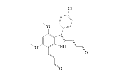(E)-3-[3-(4-chlorophenyl)-4,6-dimethoxy-2-[(E)-3-oxoprop-1-enyl]-1H-indol-7-yl]prop-2-enal