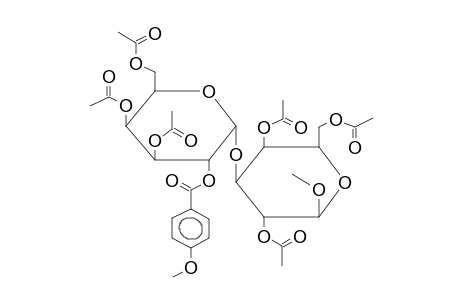 METHYL 2,4,6-TRI-O-ACETYL-3-O-(3,4,6-TRI-O-ACETYL-2-O-PARA-METHOXYBENZOYL-ALPHA-D-GALACTOPYRANOSYL)-BETA-D-GALACTOPYRANOSIDE