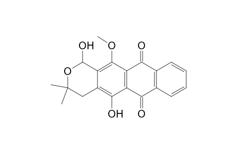 1,5-dihydroxy-12-methoxy-3,3-dimethyl-3,4-dihydro-1H-anthra[2,3-c]pyran-6,11-dione