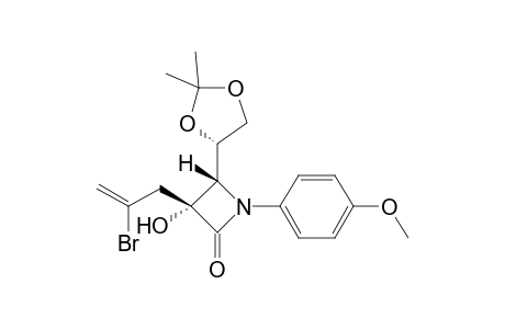 (3R,4S)-3-(2-Bromoallyl)-4-[(S)-2,2-dimethyl-1,3-dioxolan-4-yl]-3-hydroxy-1-(p-methoxyphenyl)-2-azetidinone