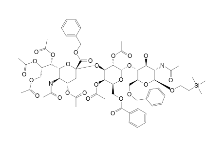 #16;2-TRIMETHYLETHYLSILYL-(BENZYL-5-ACETAMIDO-4,7,8,9-TETRA-O-ACETYL-3,5-DIDEOXY-D-GLYCERO-ALPHA-D-GALACTO-2-NONULOPYRANOSIDONATE)-(2->3)-(2,4-DI-O-ACET