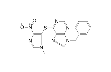 9H-purine, 6-[(1-methyl-4-nitro-1H-imidazol-5-yl)thio]-9-(phenylmethyl)-