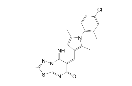 (6E)-6-{[1-(4-chloro-2-methylphenyl)-2,5-dimethyl-1H-pyrrol-3-yl]methylene}-5-imino-2-methyl-5,6-dihydro-7H-[1,3,4]thiadiazolo[3,2-a]pyrimidin-7-one