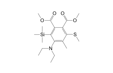 Dimethyl 6-diethylamino-5-methyl-4-methylthio-1-(trimethylsilyl)phenyl-2,3-dicarboxylate