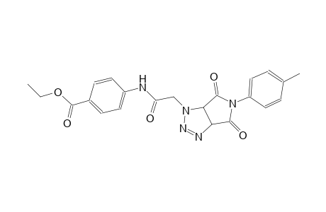 ethyl 4-{[(5-(4-methylphenyl)-4,6-dioxo-4,5,6,6a-tetrahydropyrrolo[3,4-d][1,2,3]triazol-1(3aH)-yl)acetyl]amino}benzoate