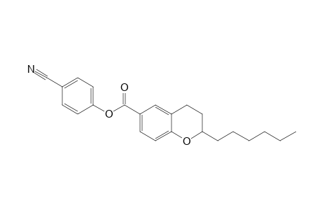 (4-cyanophenyl) 2-hexyl-3,4-dihydro-2H-chromene-6-carboxylate
