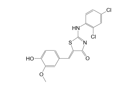 (5Z)-2-(2,4-dichloroanilino)-5-(4-hydroxy-3-methoxybenzylidene)-1,3-thiazol-4(5H)-one