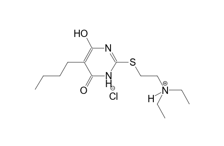 ethanaminium, 2-[(5-butyl-1,6-dihydro-4-hydroxy-6-oxo-2-pyrimidinyl)thio]-N,N-diethyl-, chloride