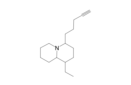 4-(4'-Pentyn-1'-yl)-1-ethylquinolizidine