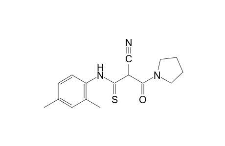 2-cyano-2-[(1-pyrrolidinyl)carbonyl]thio-2',4'-acetoxylidide