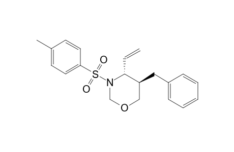 trans-N-(p-Toluenesulfonyl)-5-benzyl-4-vinyl-3-aza-1-oxacyclohexane