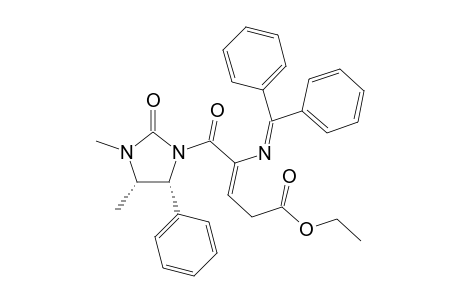 Ethyl (3Z,4'S,5'R)-5-(3',4'-dimethyl-2'-oxo-5'-phenyl-1'-imidazolyldinyl)-4-diphenylmethyleneamino-5-oxo-3-pentenoate