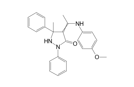 4-[1-(4-methoxyanilino)ethylidene]-5-methyl-2,5-diphenyl-pyrazolidin-3-one