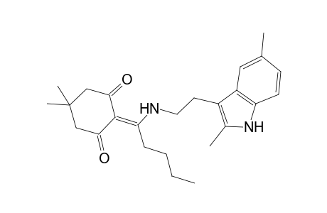2-[1-[2-(2,5-dimethyl-1H-indol-3-yl)ethylamino]pentylidene]-5,5-dimethyl-cyclohexane-1,3-dione