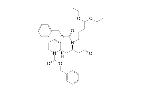 (3R,4S)-3-{N-(Benzyloxycarbonyl)-(4",4"-diethoxybutyl)amino]-4'-[N'-(benzyloxycarbonyl)-1',2',5',6'-tetrahydropyridin-2'-yl]-butyraldehyde