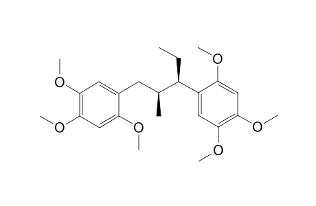 3(R)-ethyl-2(S)-methyl-3-(2'',4'',5''-trimethoxyphenyl)-1-(2',4',5'-trimethoxyphenyl)propane