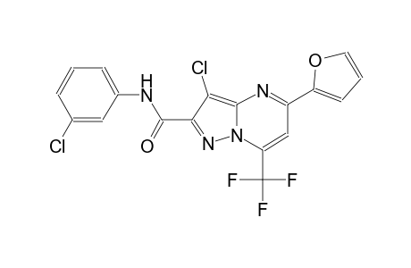 pyrazolo[1,5-a]pyrimidine-2-carboxamide, 3-chloro-N-(3-chlorophenyl)-5-(2-furanyl)-7-(trifluoromethyl)-