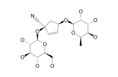 PASSITRIFASCIATIN;(1S,4R)-1-(BETA-D-GLUCOPYRANOSYLOXY)-4-(6-DEOXY-BETA-D-ALLOPYRANOSYLOXY)-2-CYCLOPENTENE-1-CARBONITRILE