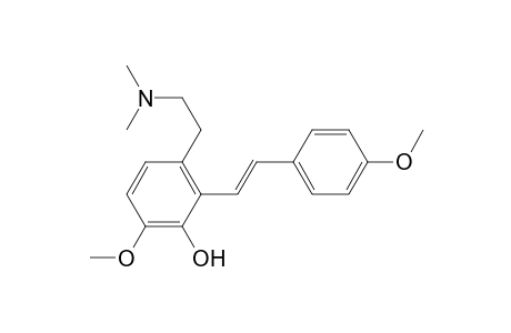 Phenol, 3-[2-(dimethylamino)ethyl]-6-methoxy-2-[2-(4-methoxyphenyl)ethenyl]-, (E)-
