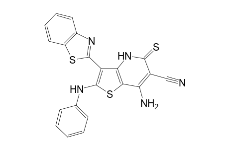 7-Amino-3-(benzo[d]thiazol-2-yl)-2-(phenylamino)-5-thioxo-4,5-dihydrothieno[3,2-b]pyridine-6-carbonitrile