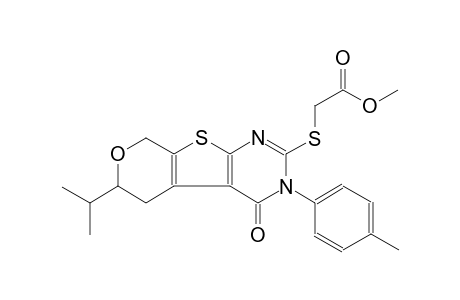 methyl {[6-isopropyl-3-(4-methylphenyl)-4-oxo-3,5,6,8-tetrahydro-4H-pyrano[4',3':4,5]thieno[2,3-d]pyrimidin-2-yl]sulfanyl}acetate