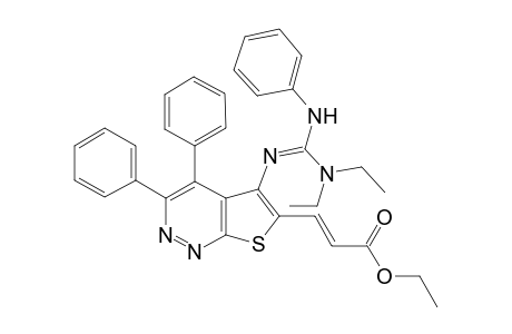 5-(N',N'-Diethyl-N"-phenylguanidino)-6-(2-ethoxycarbonylvinyl)-3,4-diphenylthieno[2,3-c]pyridazine
