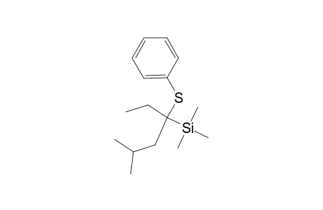 Silane, [1-ethyl-3-methyl-1-(phenylthio)butyl]trimethyl-