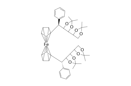 1,1'-bis[(1S)1-Deoxy-2,3 ; 5,6-di-O-isopropylidene-1-C-phenyl-D-ribitol-1-yl]ferrocene